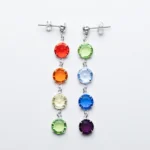 Kolczyki 7 KRYSZTAŁÓW MOCY ( wersja z podwójną zielenią )