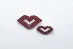 Zestaw broszek SERCE SŁÓW - CZERWONE