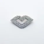 Broszka SERCE SŁÓW - SREBRNA DUŻA