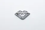 Zestaw broszek SERCE SŁÓW - SREBRNE - obrazek 6
