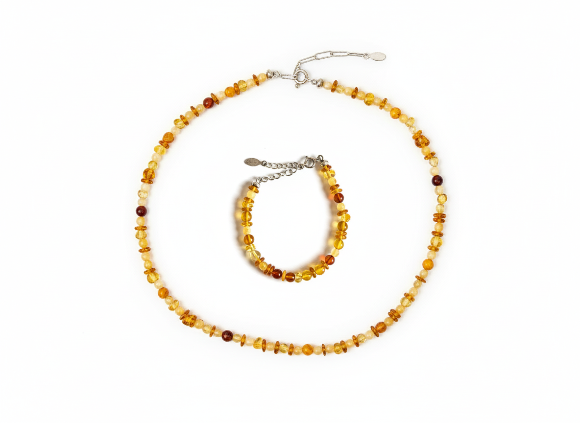 Naszyjnik + Bransoletka BURSZTYNOWY BLASK 2