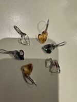 KOLCZYKI KRYSZTAŁOWE SERCE